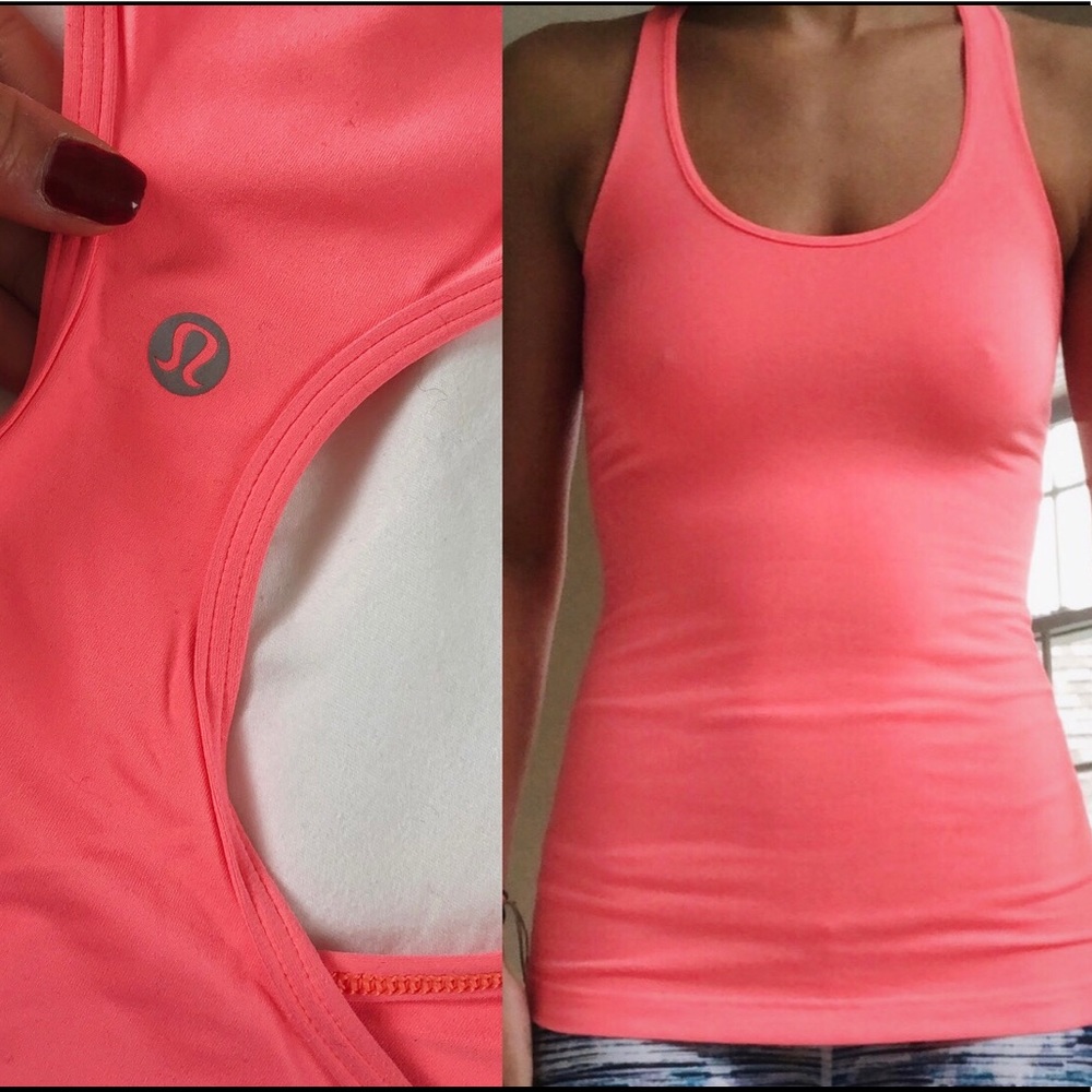 Rare Lululemon Neon Pink/Coral Racerback (S)